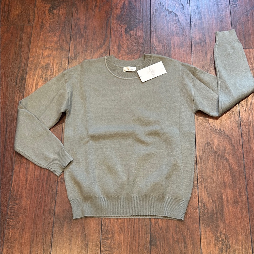 Be Cool Olive Sweater small